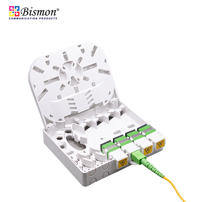 กล่องเก็บสาย fiber optic 4 Ports Optical Fiber Socket FTTx Box  (กล่องเปล่า)